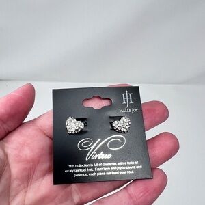 Halle Joy Virtue | White Crystal Joy Earring | NWT